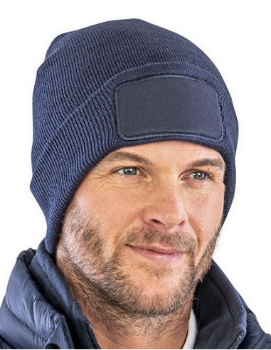 R-RC927X-Recycled Double Knit Printers Beanie